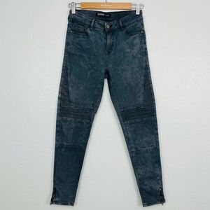 ZARA BASIC Z1975 Denim GREY Acid Wash Charcoal Denim skinny jeans